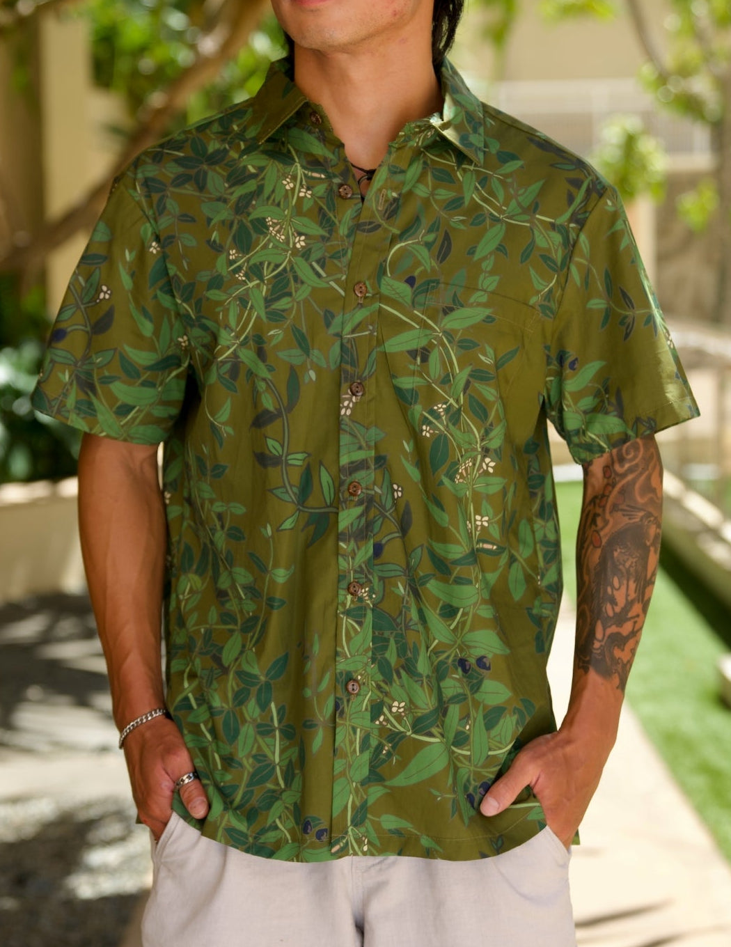 Maile Green Aloha Shirt – David Shepard Hawaiʻi