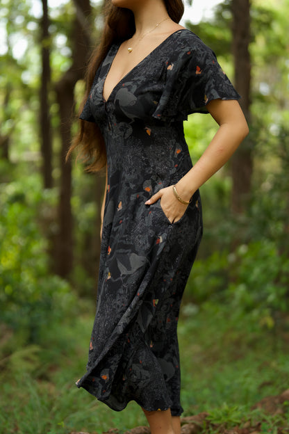 Kaniakapūpū Dark Forest Hourglass Dress