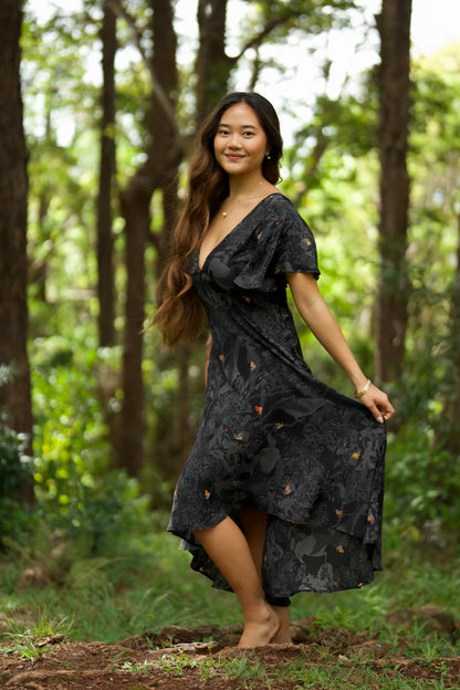 Kaniakapūpū Dark Forest Hourglass Dress