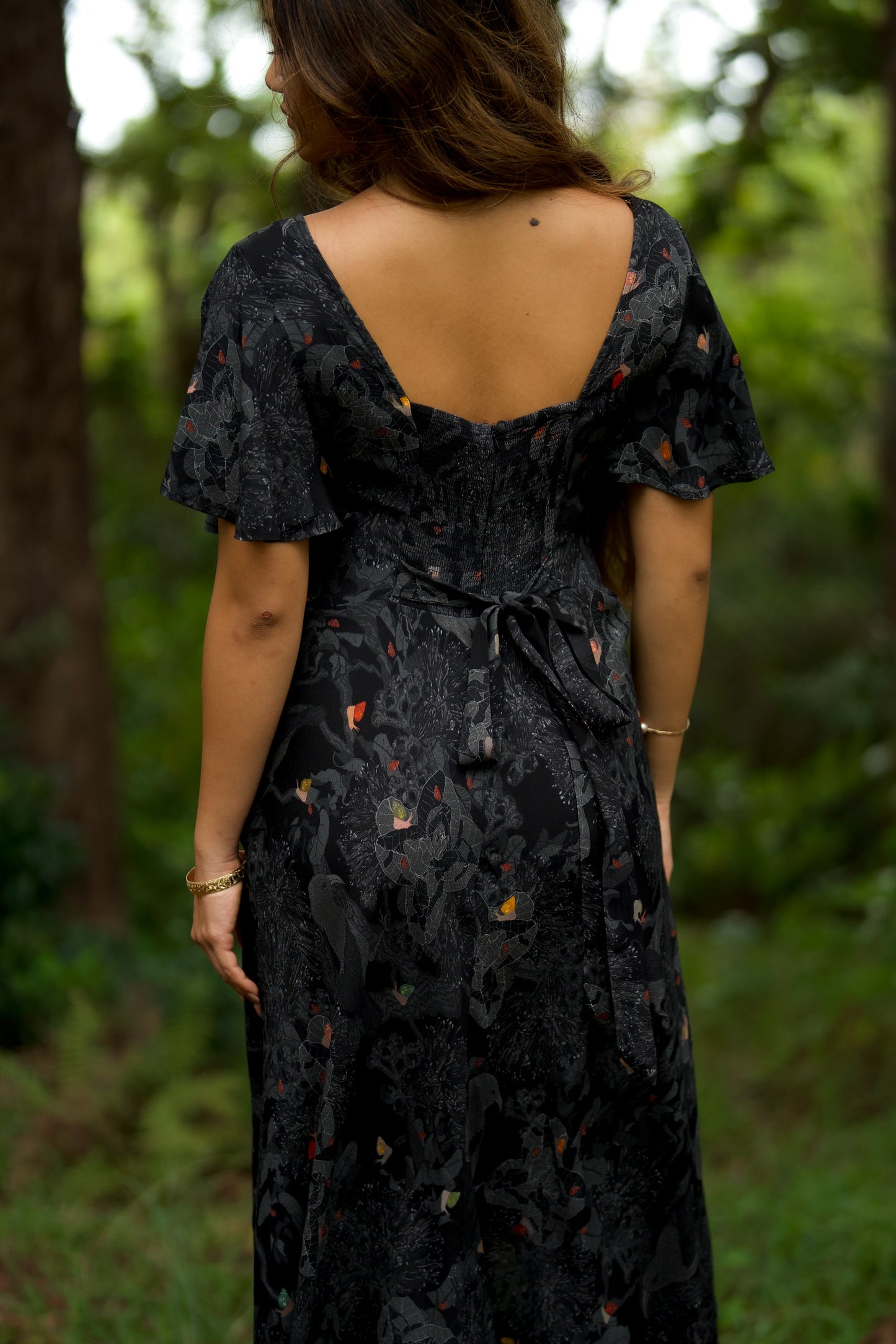 Kaniakapūpū Dark Forest Hourglass Dress
