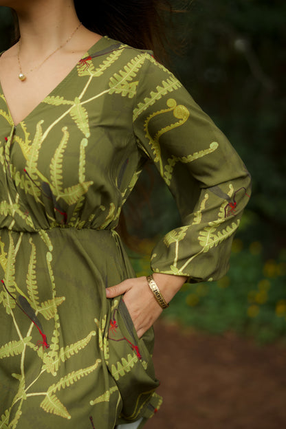 Pinapinao & Uluhe Long Sleeve Mini Dress