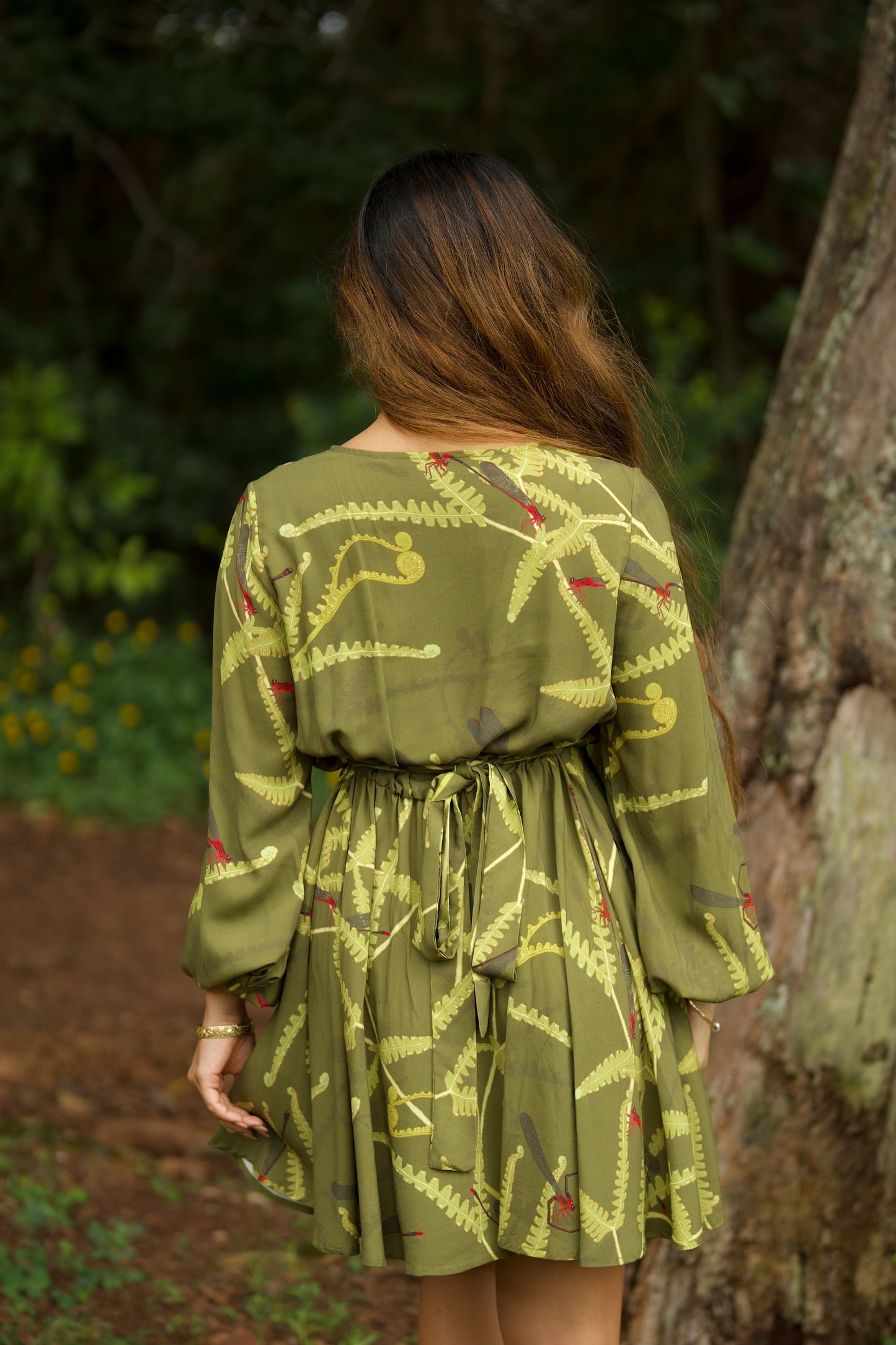 Pinapinao & Uluhe Long Sleeve Mini Dress