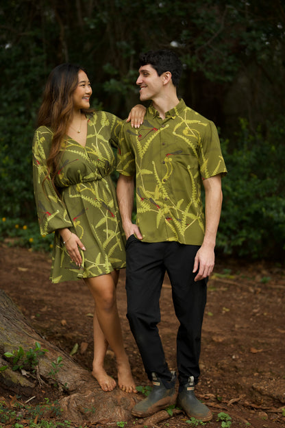 Pinapinao & Uluhe Long Sleeve Mini Dress