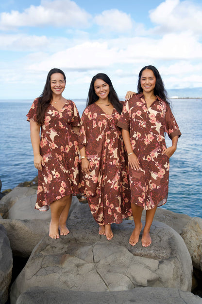Flowering Hau Sunset Kaftan Dress