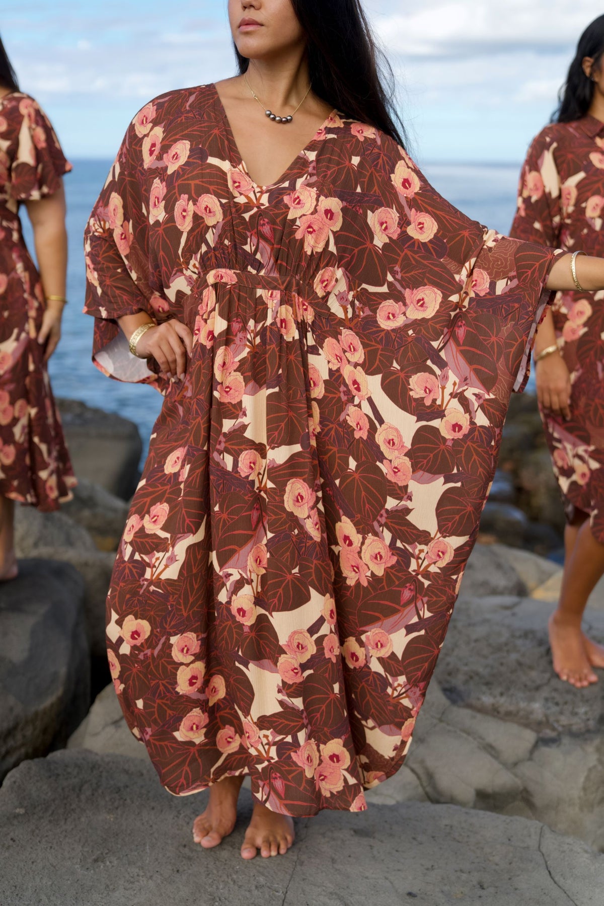 Flowering Hau Sunset Kaftan Dress