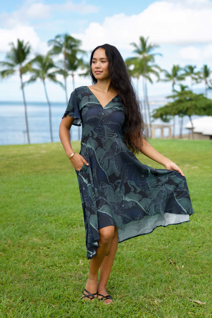 Kamapua'a Midi Hourglass Dress