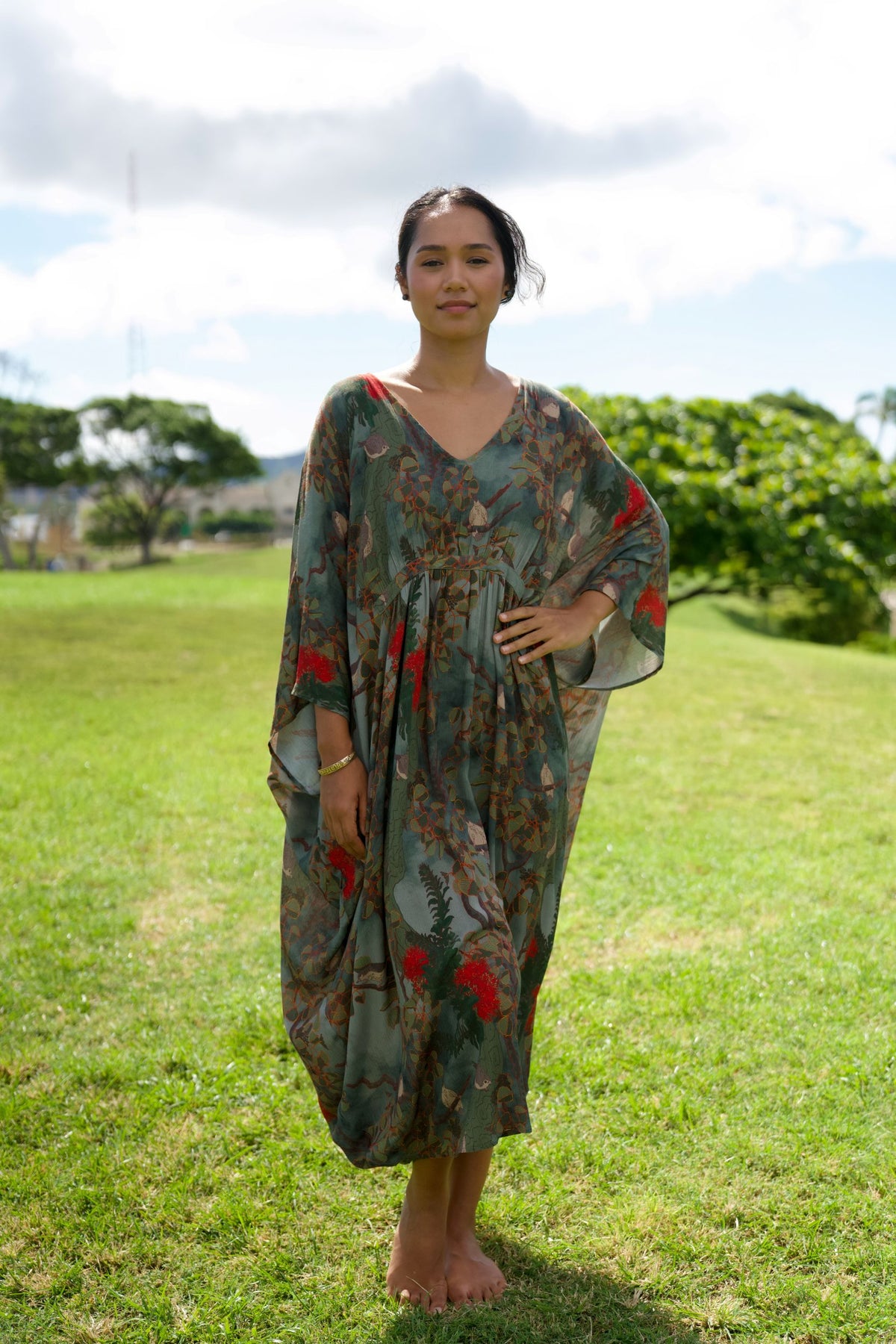 Vanishing Akikiki Kaftan Dress