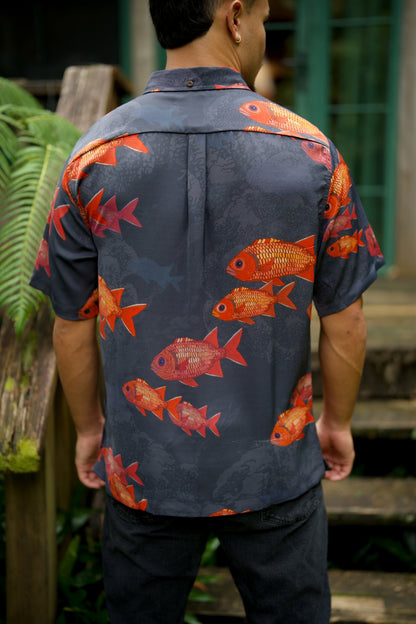 Menpachi ʻŪʻū Aloha Shirt (Iron Free)