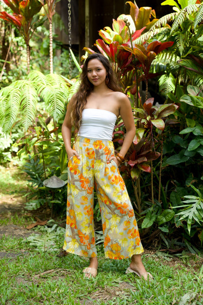 Watch For Sharks Aqua Palazzo Pants