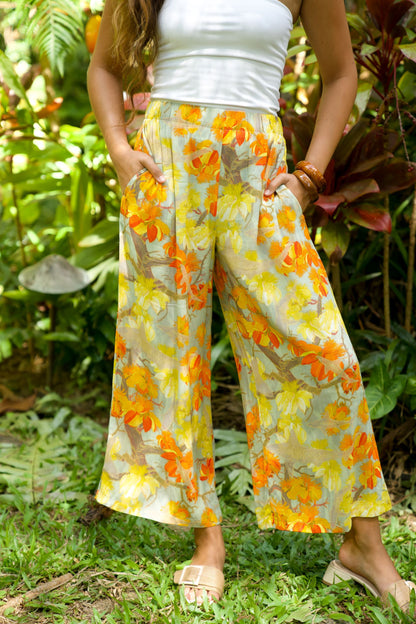Watch For Sharks Aqua Palazzo Pants