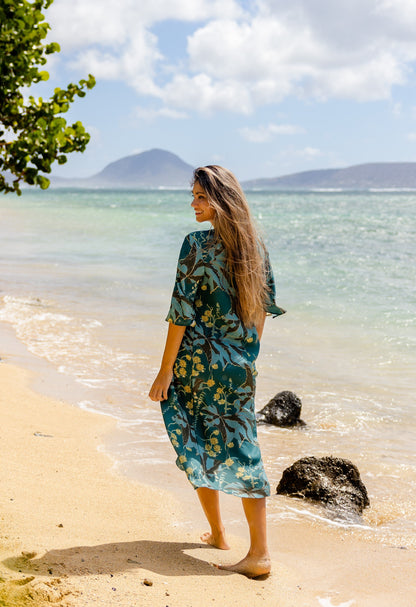 Teal Kūpala Midi Dress