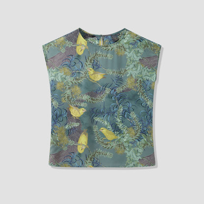 Foraging Kiwikiu Cap Sleeve Blouse