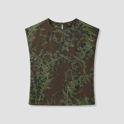 Maile Green Cap Sleeve Blouse