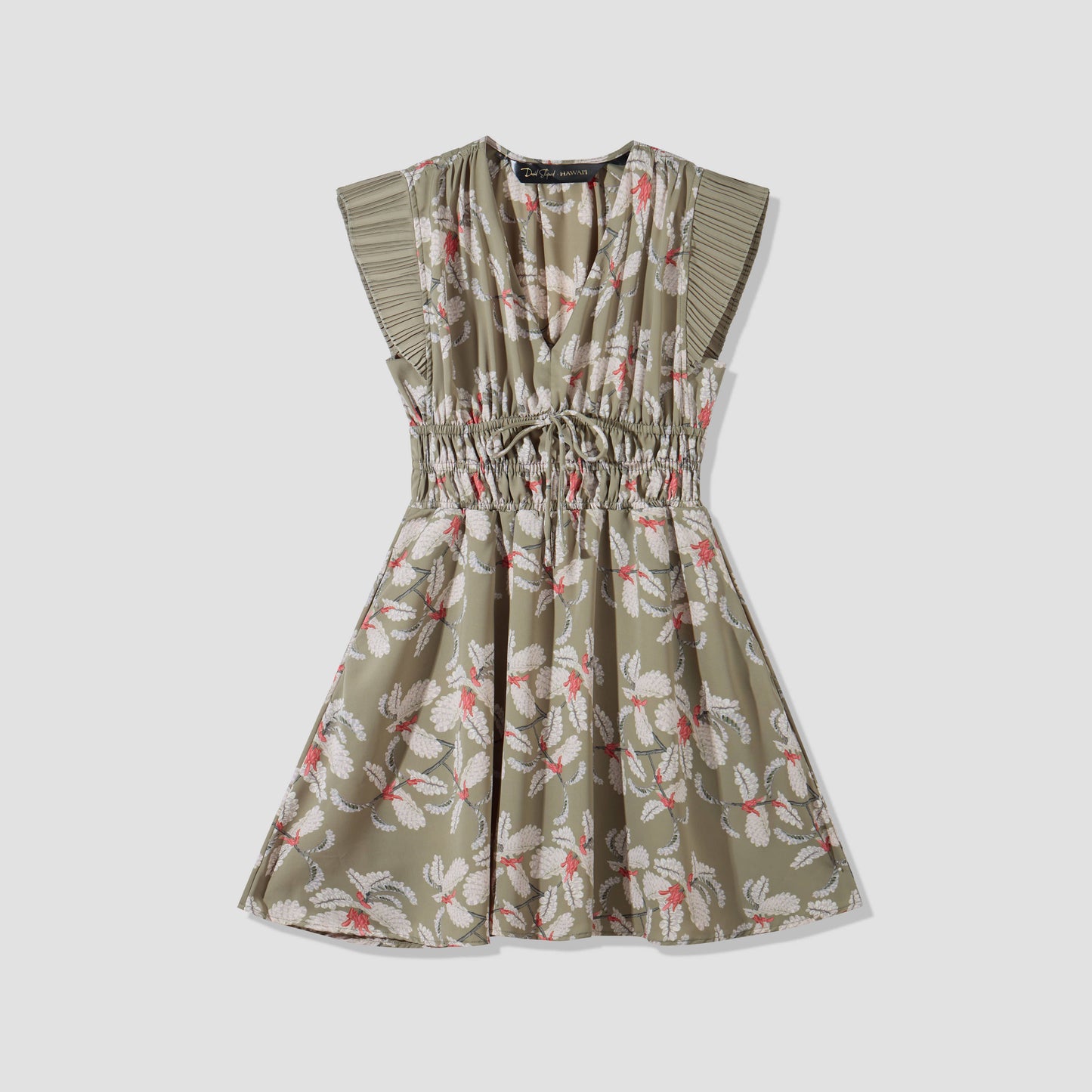 ʻOhai Green Ruffle-Sleeve Dress