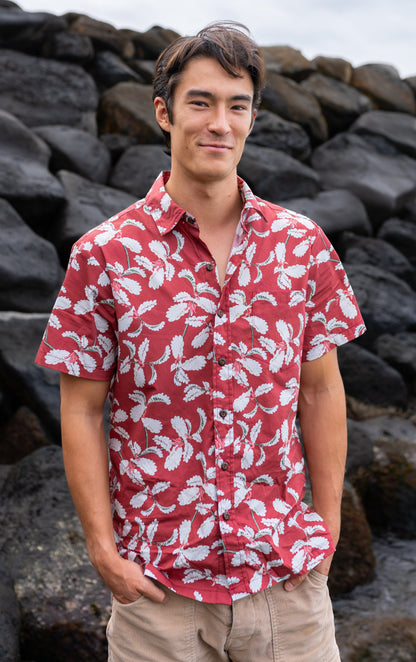 ʻOhai Red Aloha Shirt